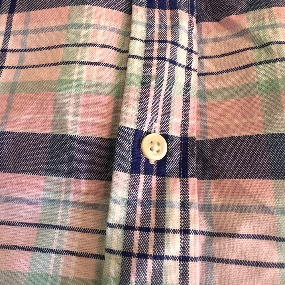 Polo Ralph Lauren Long Sleeve Button Front Pink Blue Plaid Shirt NEW Medium - Picture 4 of 4